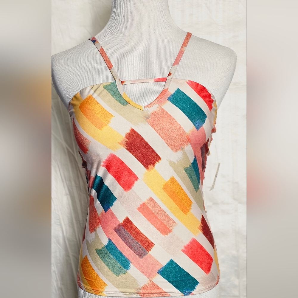 NWT Anthropologie Printed Women's  Swim Top US Small